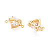 Brass Micro Pave Cubic Zirconia Chandelier Components Links KK-N263-41G-2