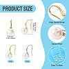 2 Pairs 2 Colors Brass Natural Pearl Dangle Earrings PEAR-TA0001-52-4