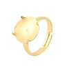 Brass Adjustable Finger Rings Findings KK-A272-04B-G-1