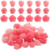 60Pcs 3 Styles Synthetic Coral Carved Beads CORA-SC0001-08-1