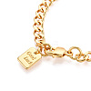 Brass Curb Chain Bracelets for Women BJEW-N032-07D-G-3