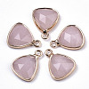 Natural Rose Quartz Charms G-N326-48E-1