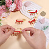 4Pcs Chinese Brass Safety Pins Findings JEWB-CA0001-71-3