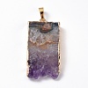 Natural Dyed Amethyst Pendants G-I251-11G-2