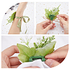 HOBBIESAY 4Pcs 2 Style Silk Cloth Rose Flower Boutonniere Brooch & Wrist Corsage AJEW-HY0001-32-4