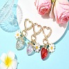 Acrylic Strawberry Pendant Decoration HJEW-SW00120-04-12