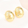 Oval Brass Micro Pave Cubic Zirconia Stud Earrings EJEW-Z164-17G-01-2