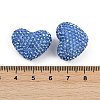 Heart Shaped Polymer Clay Rhinestone Beads CLAY-NH0002-02E-3