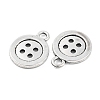 4-Hole Button Tibetan Style Zinc Alloy Charms LS-X-TIBEP-R334-167AS-RS-3