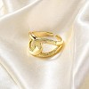 Rack Plating Brass Cuff Finger Rings for Women RJEW-M028-06G-5