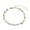 Golden Plated Brass Link Chain Anklets AJEW-AN00413-1