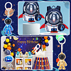 4Pcs 4 Colors Plastic Astronaut Keychains KEYC-PH0001-59-3