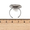 304 Stainless Steel Cuff Ring Components STAS-D372-07P-08-3