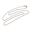 1.5mm Rack Plating Brass Oval Link Chain Necklaces for Women Men MAK-L044-25P-1