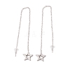 Long Chain with Star Dangle Stud Earrings EJEW-A067-12P-2