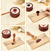 Brass Wax Seal Stamp with Wood Handle AJEW-WH0412-0309-3