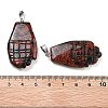 Natural Mahogany Obsidian Carved Pendants G-K369-01P-10-3