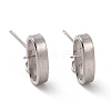 Non-Tarnish 201 Stainless Steel Stud Earring Findings STAS-K241-22P-1