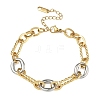 304 Stainless Steel Oval Link Chain Bracelets for Women BJEW-A169-05GP-4