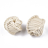 Handmade Reed Cane/Rattan Woven Beads X-WOVE-T006-044-2