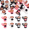 16Pcs 4 Colors Resin Coffee Model Ornaments AJEW-TA0002-79-1