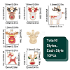 60Pcs 6 Styles Alloy Enamel Pendants ENAM-SC0005-23-2