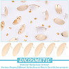 DICOSMETIC 16Pcs Brass Stud Earring Findings KK-DC0001-50-4