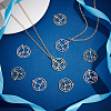 Unicraftale 10Pcs 2 Colors 304 Stainless Steel Sigil of Lilith Pendants STAS-UN0043-88-3