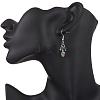 Brass Glass Dangle Earrings EJEW-JE06636-3