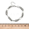 Unisex 304 Stainless Steel Byzantine Chains Bracelets BJEW-G790-06P-5