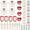32Pcs 8 Styles Medical Theme Alloy Enamel Pendants ENAM-SC0007-59-1