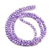 Spray Painted Imitation Jade Glass Beads Strands GLAA-P058-01A-04-2