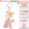 Zinc Alloy Tassel Keychain KEYC-WH20004-12O-6