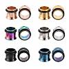 12Pcs 6 Colors 316 Surgical Stainless Steel Screw Ear Gauges Flesh Tunnels Plugs STAS-YW0001-16A-2