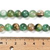 Natural Green Line Jasper  Beads Strands X-G-B128-A03-03-3