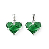 Brass Micro Pave Cubic Zirconia Charms KK-L208-03P-02-2