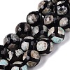 Tibetan Style Natural Agate dZi Beads Strands G-Q606-12MM-01-1