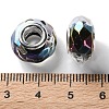 Shell Filling Brass Cores Acrylic European Beads OACR-M024-01S-08-3