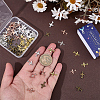 100Pcs 5 Colors Tibetan Style Alloy Pendants TIBEP-SC0003-57-3