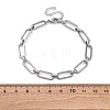 304 Stainless Steel Paperclip Chains Bracelets for Men & Women BJEW-D042-32P-5