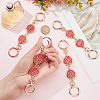 Alloy Enamel Strawberry Link Bag Straps Extender Chains FIND-WH0110-384-3