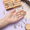 20Pcs 10 Styles Mixed Shapes Alloy Pendant Locking Stitch Markers HJEW-CJ00040-4