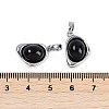 Black Glass Pendants KK-U043-52P-04-3