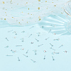 40Pcs 925 Sterling Silver Post Stud Earring Settings STER-DC0001-03-5