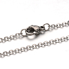 Non-Tarnish 304 Stainless Steel Cable Chain Necklace for Men Women LS-STAS-L164A-01P-A-1