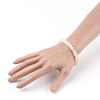Natural Pink Aventurine Beads Stretch Bracelets BJEW-JB03376-03-3