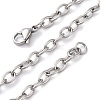 201 Stainless Steel Cable Chain Necklaces NJEW-Q013-12C-P-2