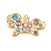 304 Stainless Steel Enamel with Rhinestone Pendants STAS-Z186-11G-01-1