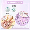 Spray Painted Acrylic Beads OACR-YW0002-49A-3