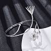 Flower Alloy Arm Cuff Bangles for Girl Women LS-AJEW-A063-01G-P-2